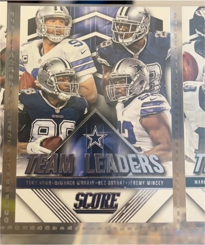 2015 Score #5 Team Leaders Tony Romo DeMarco Murray Dez Bryant Jeremy Mincey — front