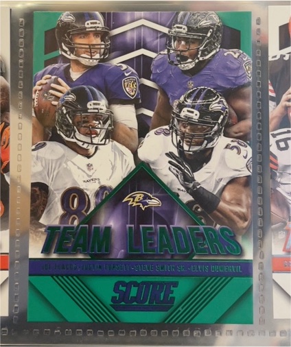 2015 Score #11 Team Leaders Joe Flacco Justin Forsett Steve Smith Sr. Elvis Dumervil — front
