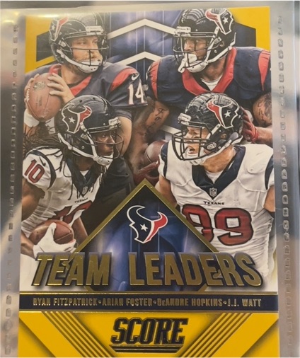 2015 Score #18 Team Leaders Houston Texans Fitzpatrick/Foster/Hopkins/Watt — front