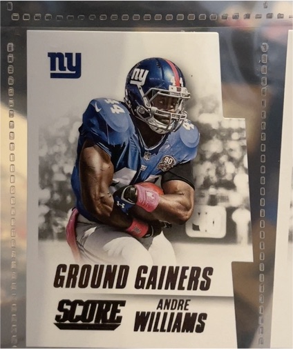 2015 Score #15 Andre Williams Ground Gainers — front