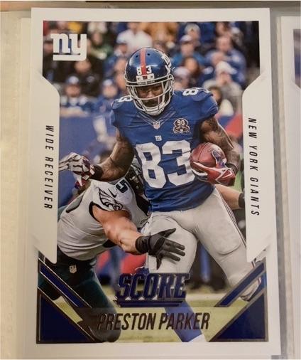 2015 Score #10 Preston Parker — front