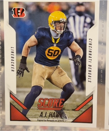 2015 Score #200 A.J. Hawk Cincinnati Bengals — front