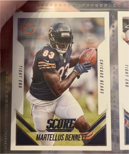 2015 Score #214 Martellus Bennett Chicago Bears — front