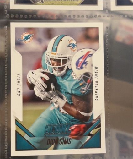 2015 Score #286 Dion Sims — front