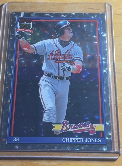 2026 Topps Series 1 #T91-13 Chipper Jones Crackle Foil — front