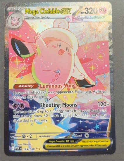 2026 Pokémon Mega Clefable EX #119/088 — front