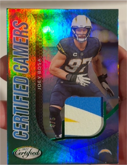 2022 Panini Certified Certified Gamers #CG-JB Joey Bosa — front