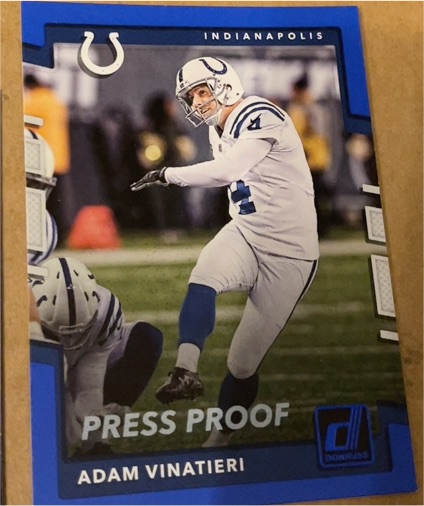 2017 Panini Donruss #274 Adam Vinatieri — front