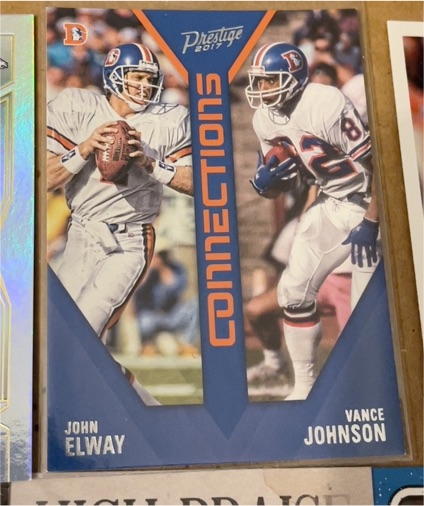 2017 Panini Prestige Connections #3 John Elway / Vance Johnson — front
