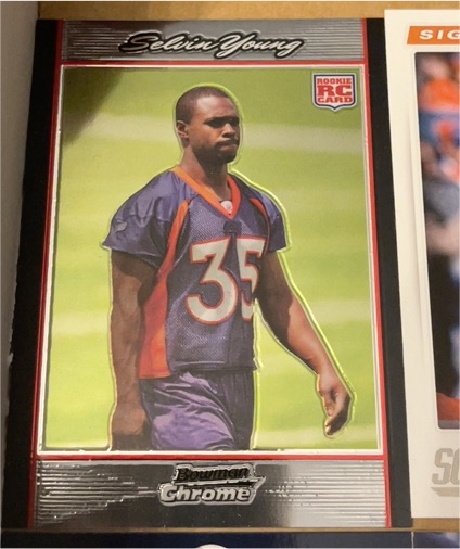 2007 Bowman Chrome #BC101 Selvin Young RC Denver Broncos — front