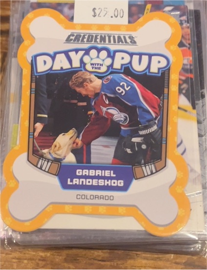 2023-24 Upper Deck Credentials Day with the Pup #5 Gabriel Landeskog — front