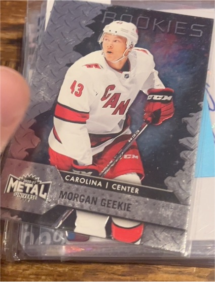 2020-21 Skybox Metal Universe #109 Morgan Geekie — front