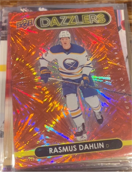 2021-22 Upper Deck Series 1 Dazzlers #DZ-7 Rasmus Dahlin — front