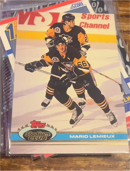 1991-92 Topps Stadium Club #174 Mario Lemieux — front