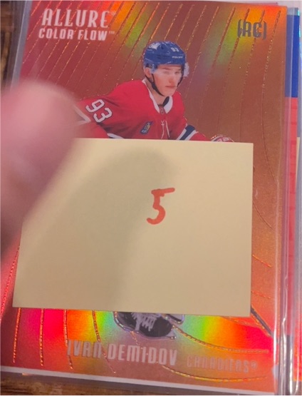 2025-26 Upper Deck Allure #CF-22 Ivan Demidov Color Flow Red-Orange Rookie — front