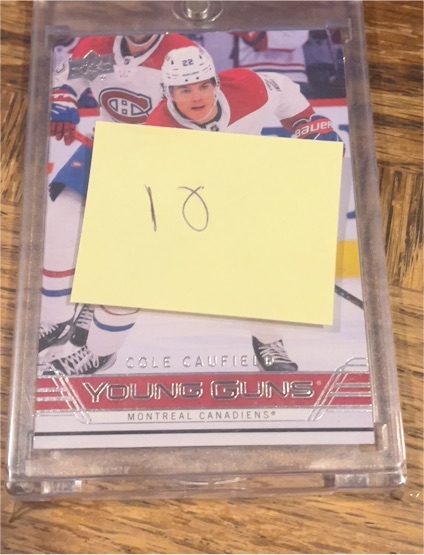 2021-22 Upper Deck Young Guns #T-82 Cole Caufield — front