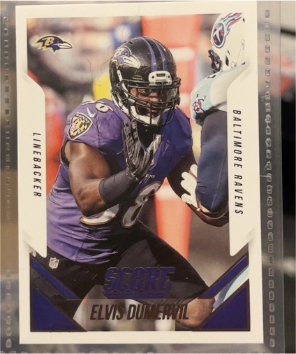 2015 Panini Score #330 Elvis Dumervil — front