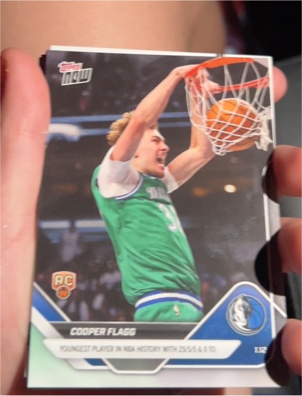 2026 Topps NOW #124 Cooper Flagg — front