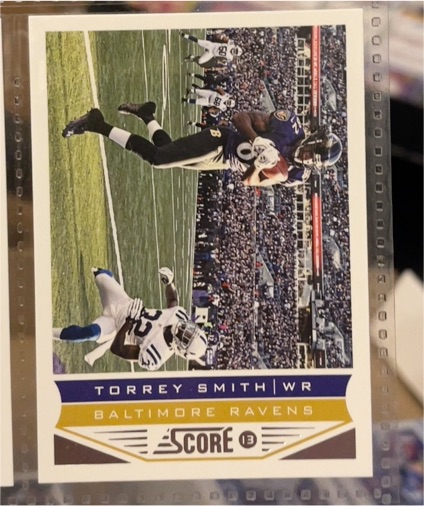 2013 Score #15 Torrey Smith Baltimore Ravens — front
