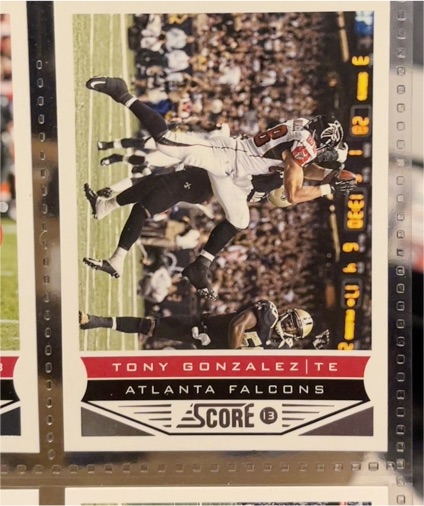2013 Score #12 Tony Gonzalez — front