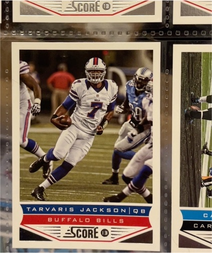 2013 Score Football #26 Tarvaris Jackson — front