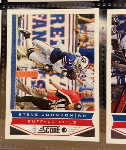 2013 Score #23 Steve Johnson — front