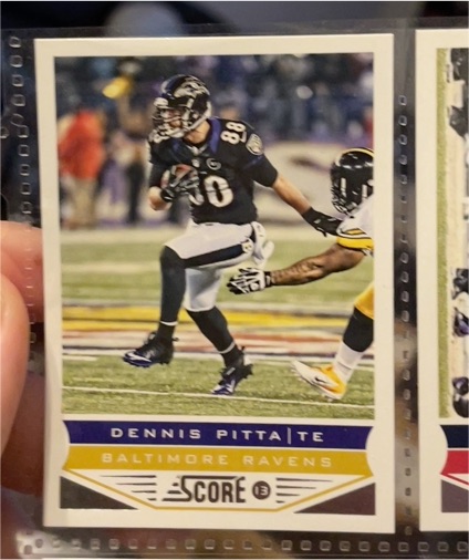2013 Score #19 Dennis Pitta Baltimore Ravens — front