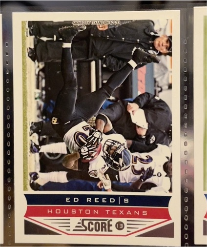 2013 Panini Score #20 Ed Reed Houston Texans — front