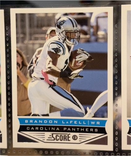 2013 Score #29 Brandon LaFell Carolina Panthers — front