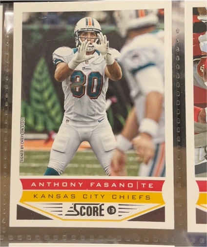 2013 Score #104 Anthony Fasano — front