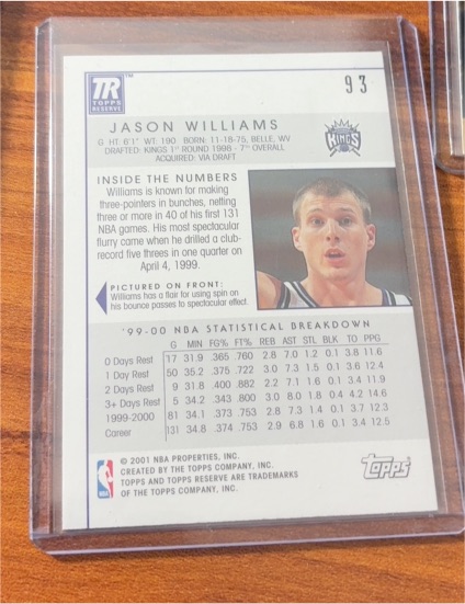1999 Topps #93 Jason Williams — front