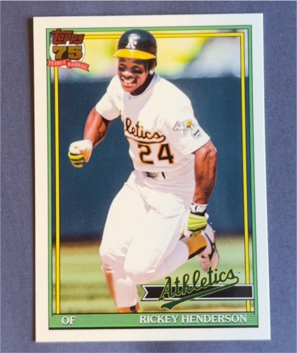 2026 Topps #T91-52 Rickey Henderson 1991 Topps Baseball 35th Anniversary — front
