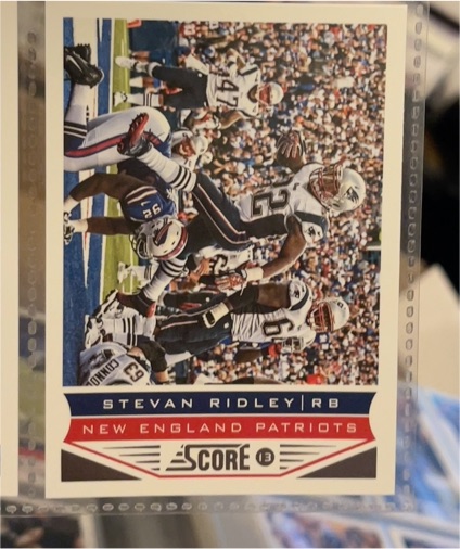2013 Score #126 Stevan Ridley New England Patriots — front