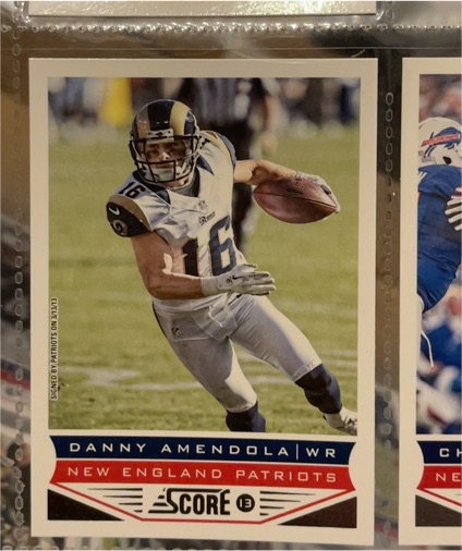 2013 Score #124 Danny Amendola New England Patriots — front