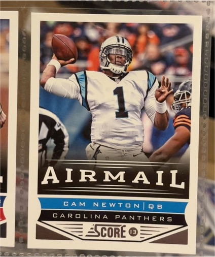 2013 Score Airmail #225 Cam Newton — front