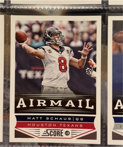 2013 Panini Score #233 Matt Schaub Airmail Houston Texans — front