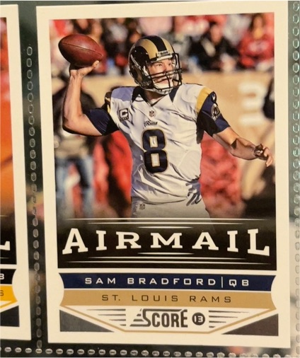 2013 Score Airmail #246 Sam Bradford — front