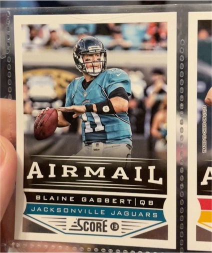 2013 Score #235 Blaine Gabbert Jacksonville Jaguars — front