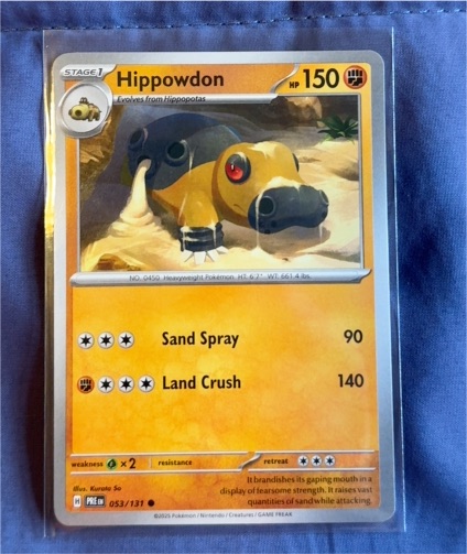 2023 Pokémon TCG Prismatic Evolutions #053 Hippowdon — front