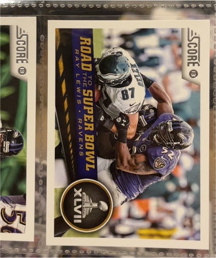 2013 Score #261 Ray Lewis Road to the Super Bowl Baltimore Ravens — front