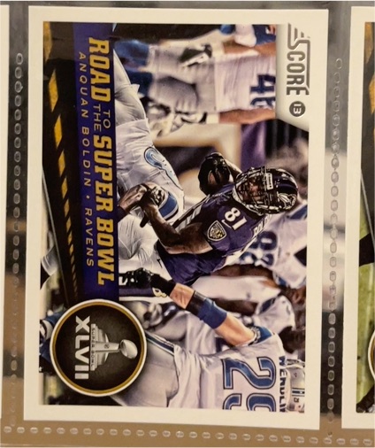 2013 Score #254 Anquan Boldin Road to the Super Bowl — front
