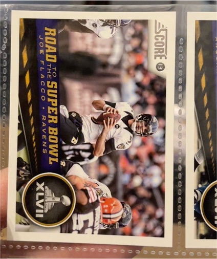2013 Score #253 Joe Flacco Road to the Super Bowl Baltimore Ravens — front