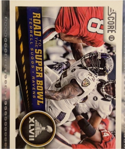 2013 Score #264 Terrell Suggs Road to the Superbowl Baltimore Ravens — front