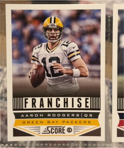 2013 Score #278 Aaron Rodgers Franchise Green Bay Packers — front