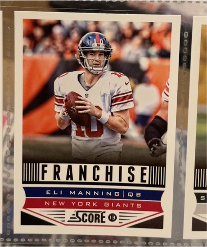 2013 Panini Score #287 Eli Manning Franchise New York Giants — front