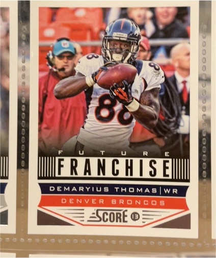 2013 Score #308 Demaryius Thomas Future Franchise Denver Broncos — front