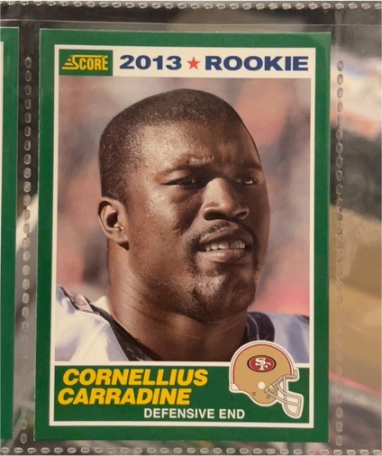 2013 Panini Score #341 Cornellius Carradine Rookie — front
