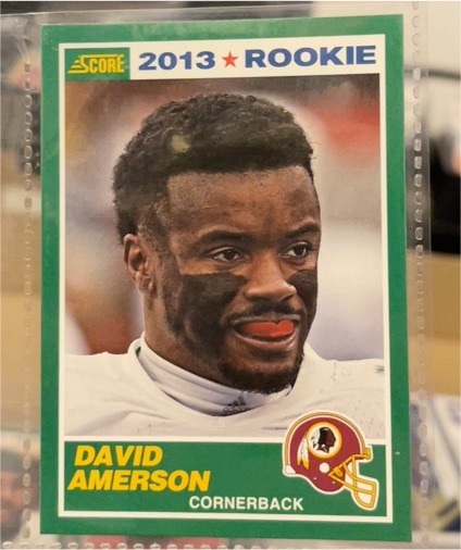 2013 Score #348 David Amerson Rookie — front