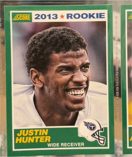 2013 Score #383 Justin Hunter Rookie — front