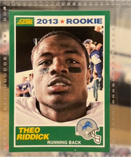 2013 Score #430 Theo Riddick Rookie — front